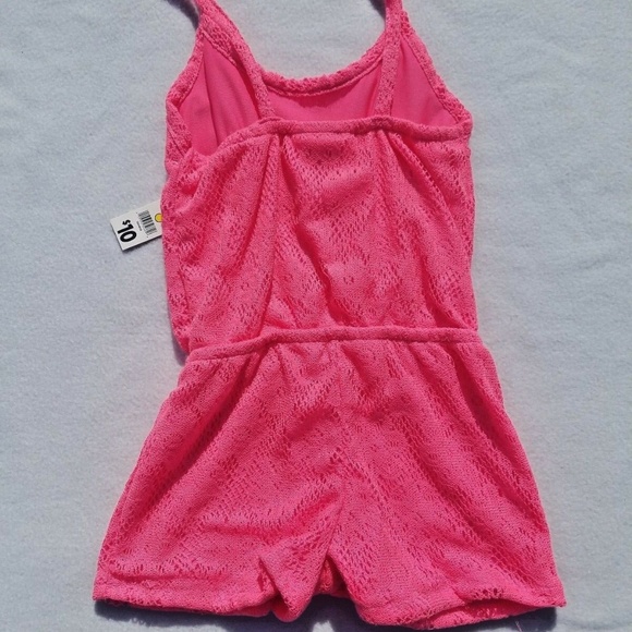 Girls Lemon Kiss Neon Pink Romper XS 4/5 - Picture 3 of 3